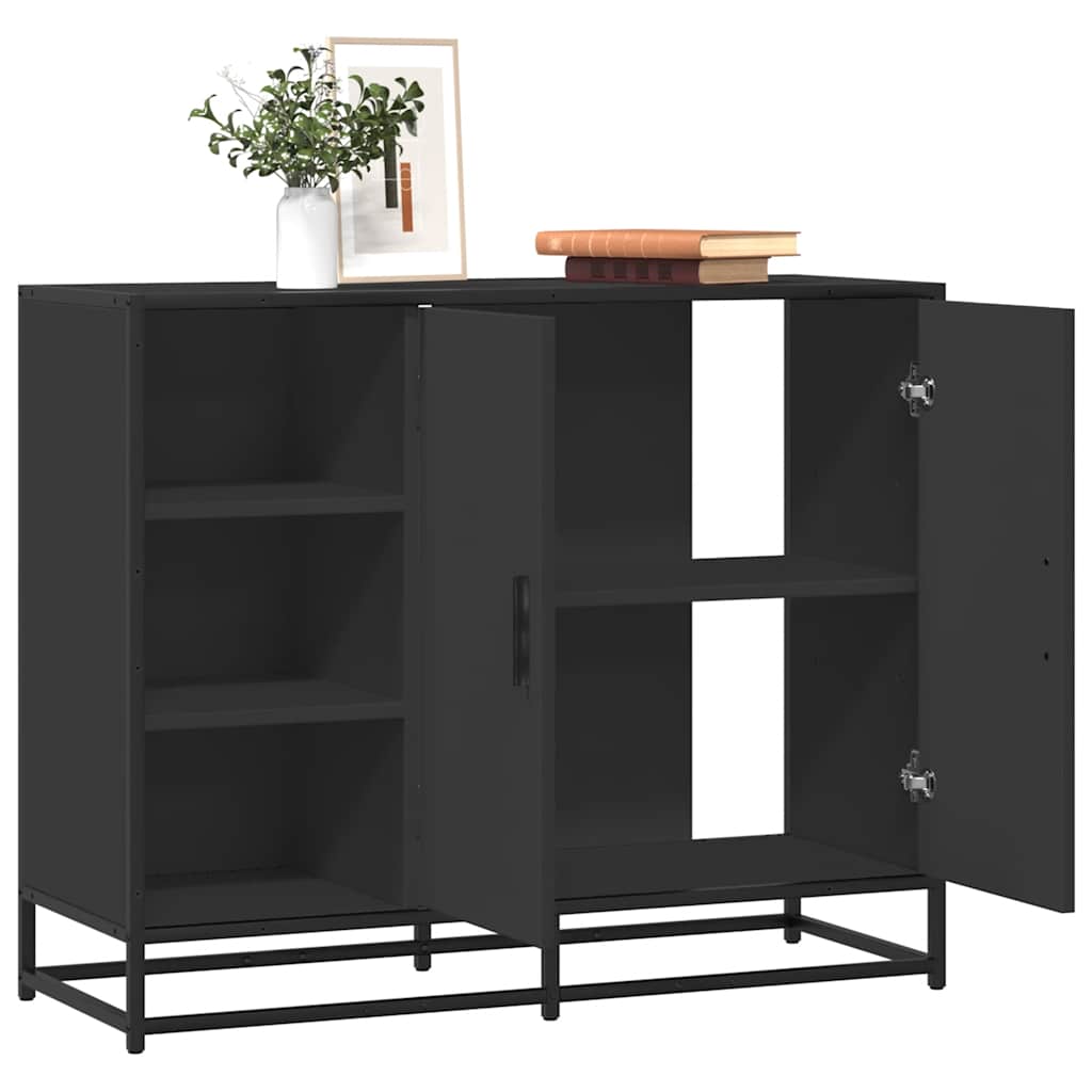 Sideboard Schwarz 92x35x76 cm Holzwerkstoff